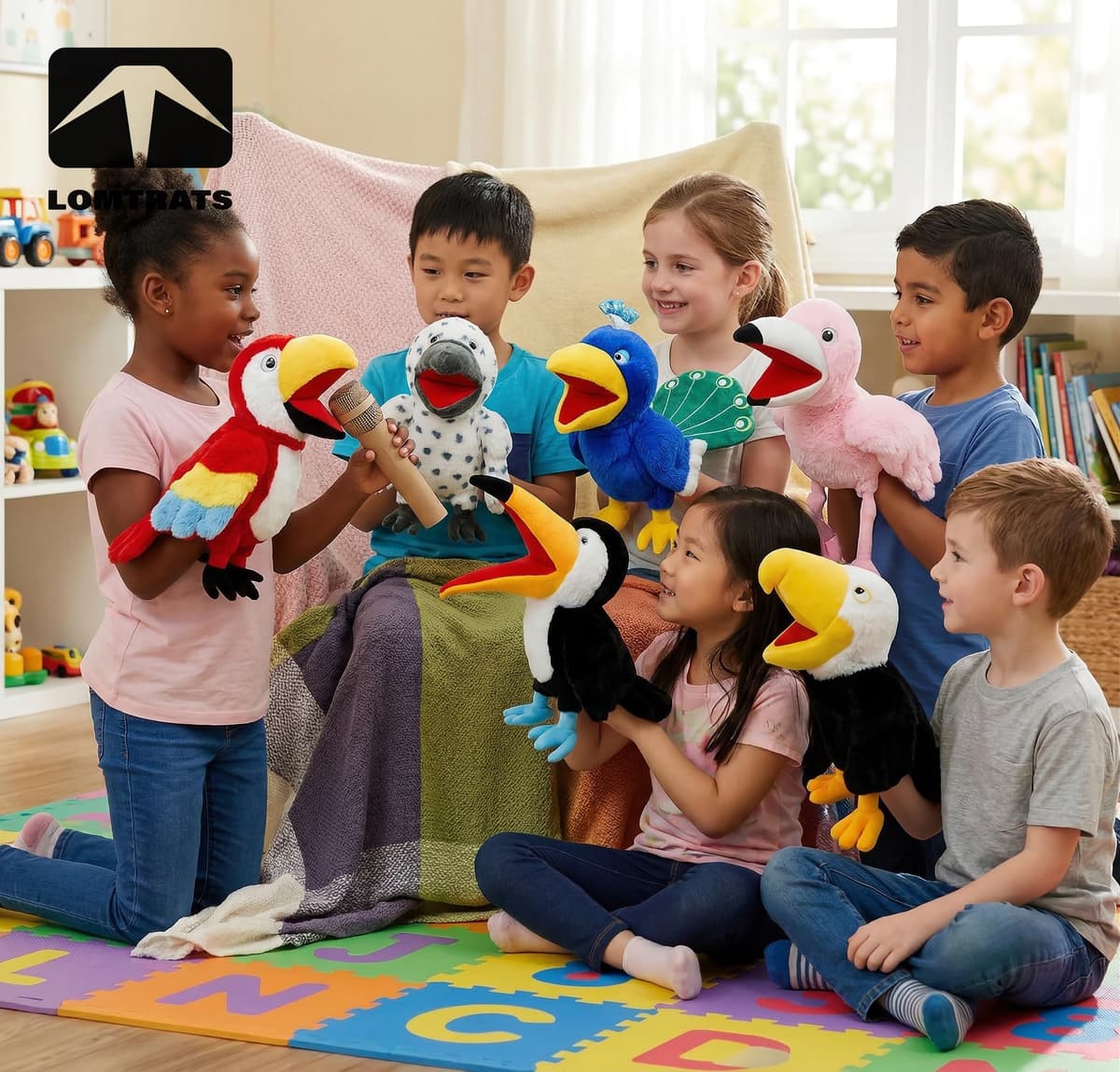 Marionetas de Mano de pájaros para niños,Incluye Loros, Pavos Reales, etc. con Bocas Abiertas móviles, Contar Cuentos,Regalos de cumpleaños — view 5