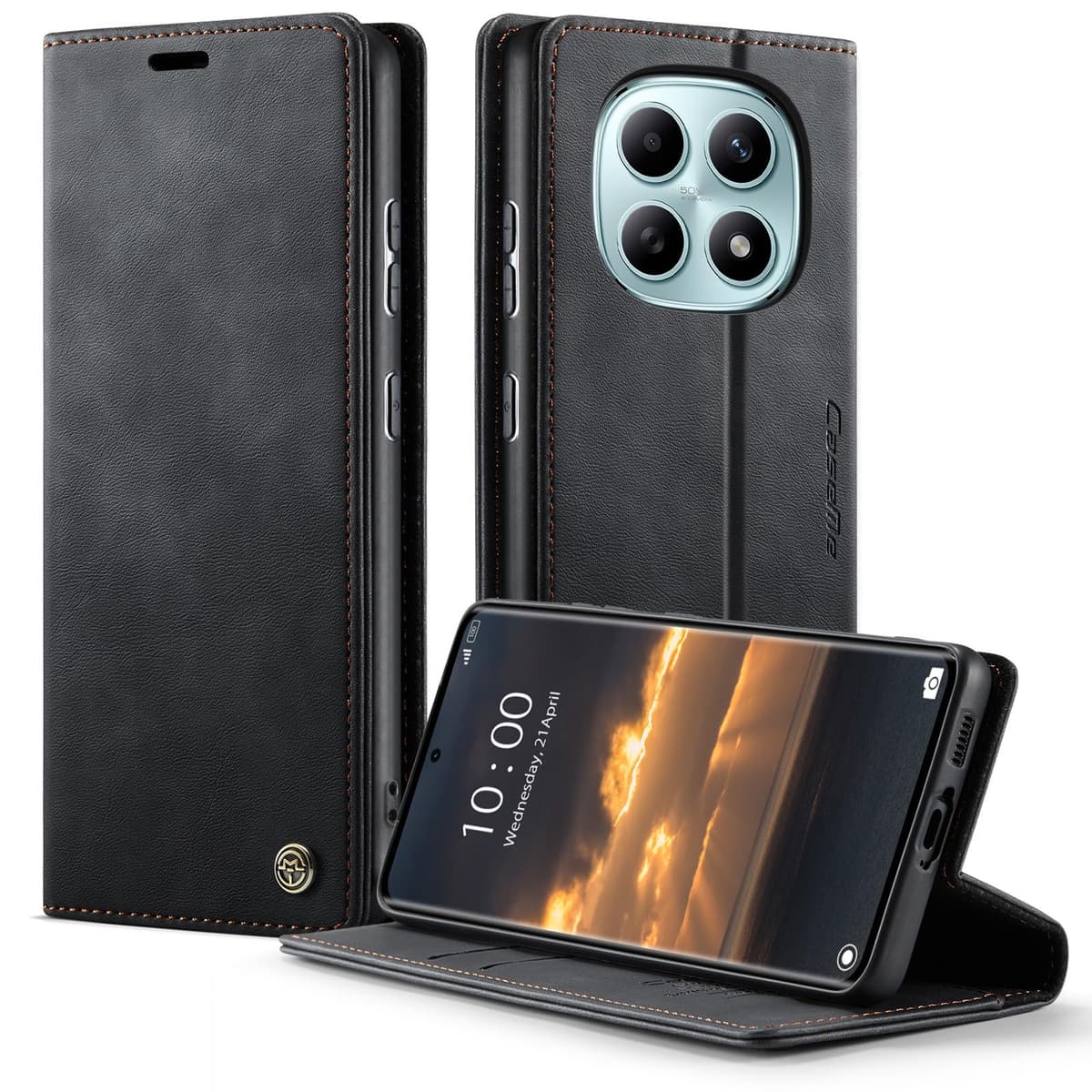 owlhold Funda para Xiaomi Redmi Note 15 4G/5G,Funda Avanzado PU Piel [Bloqueo RFID][Tarjetas y Billetera][Soporte Plegable][Cierre Magnético] Antigolpes Libro Case Carcasa para Redmi Note 15 -Negro