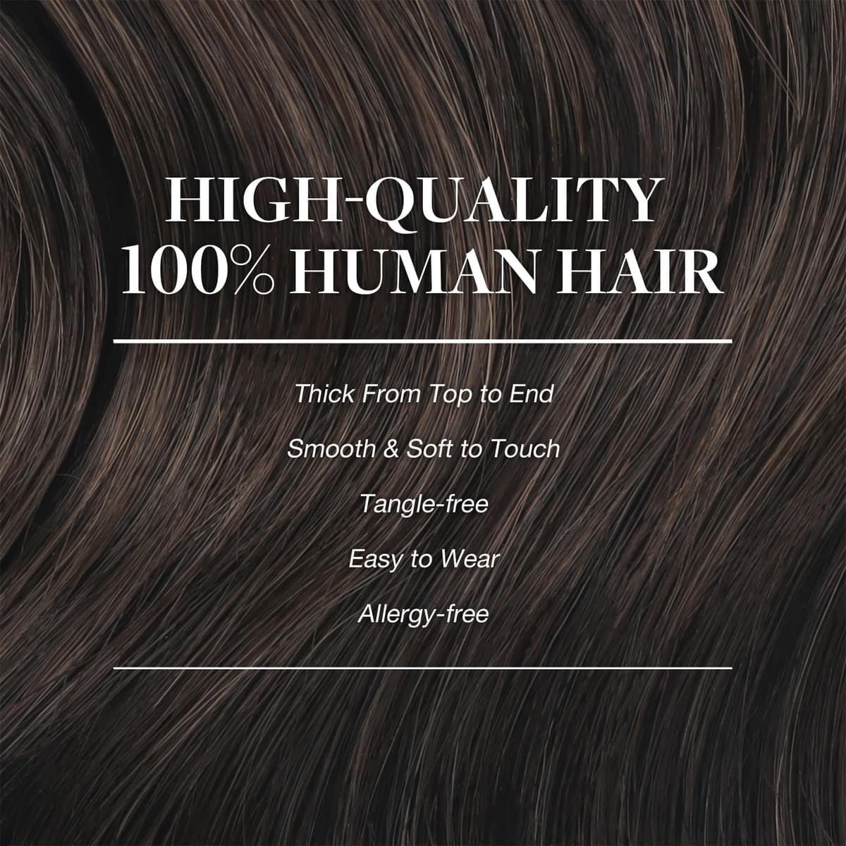GOO GOO Clip in Hair Extensions Human Hair, 18inch 150g 9Pcs, #2 Dark Brown, Hair extensions for women, Human Hair Extensions Clip in — view 63