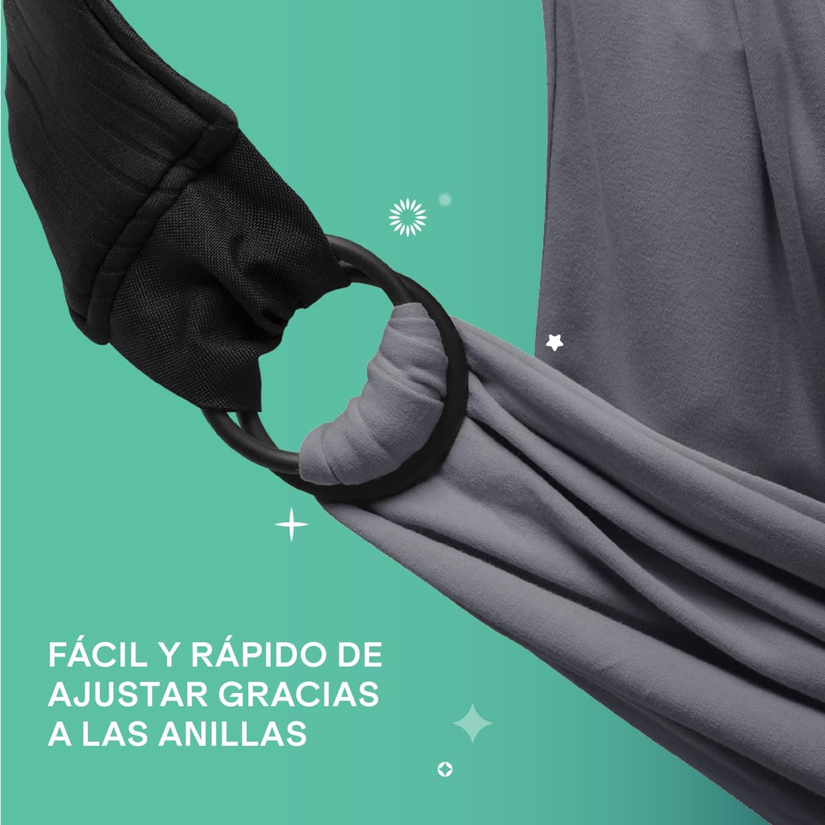 Koala Babycare Fular portabebes- Cuddle Band 2.0 – Portabebes recien nacido homologado hasta 15 kg 100% algodón - Ajustable y unisex — view 5