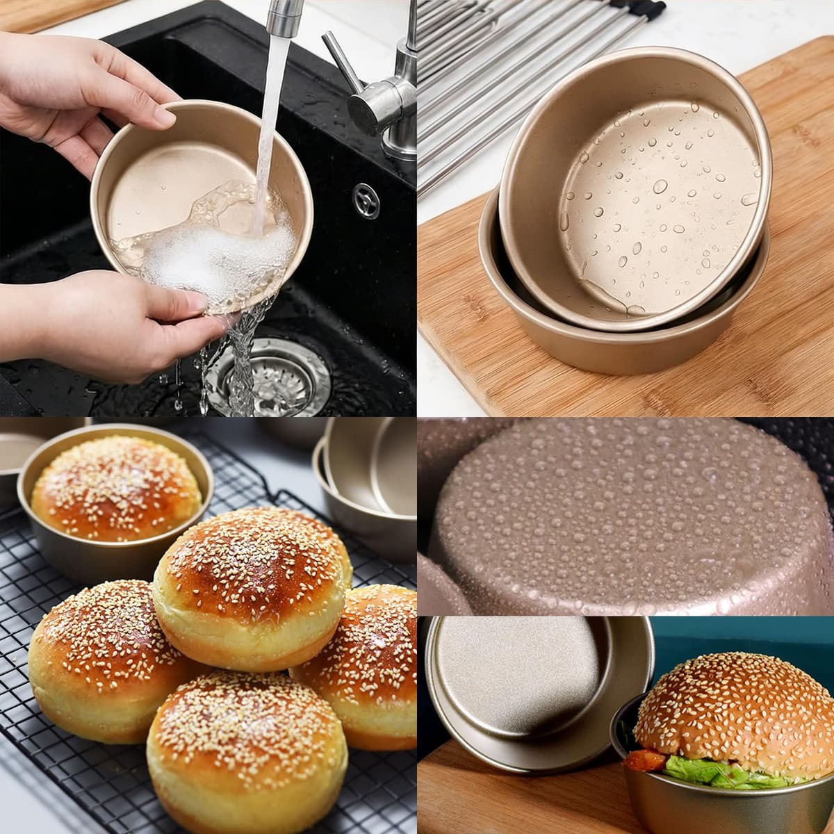 2 Piezas Molde Huevos Air Fryer, Moldes Air Fryer, Huevos Freidora de Aire, Accesorios Airfryer para Huevo, Sándwiches, Cupcakes, Hamburguesa, Magdalenas y Tortitas — view 5