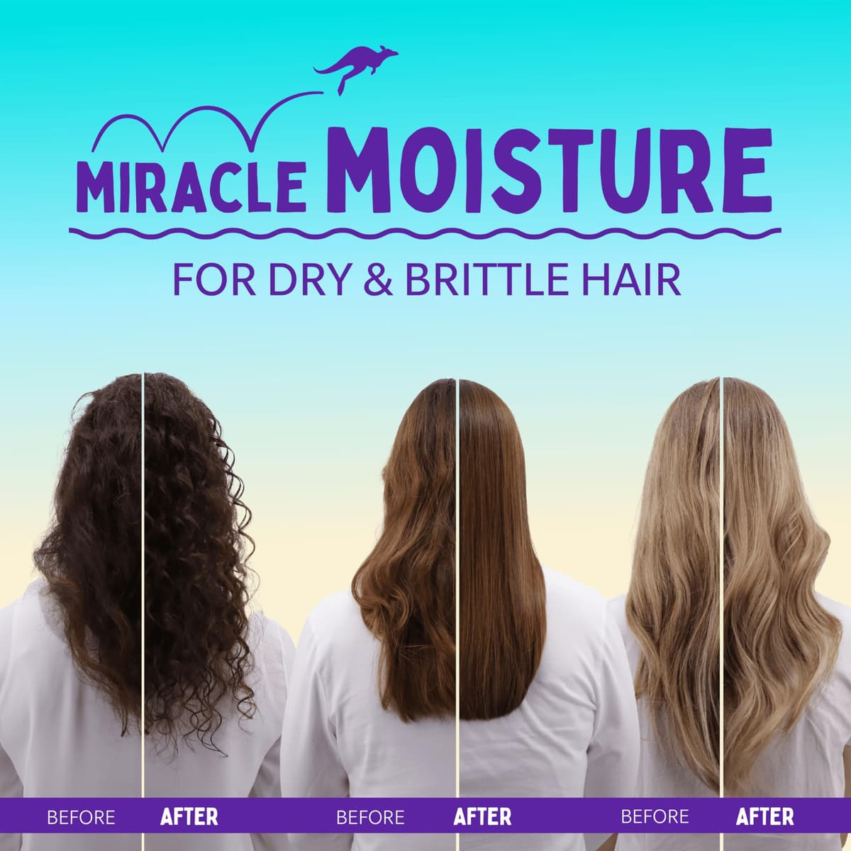 Aussie Miracle Moist Shampoo 1L, XXL Value pack. Moisturizing Formula to Revive & Restore Damaged, Brittle and Dry Hair. With Australian Macadamia Nut Oil, Cruelty-Free — view 3