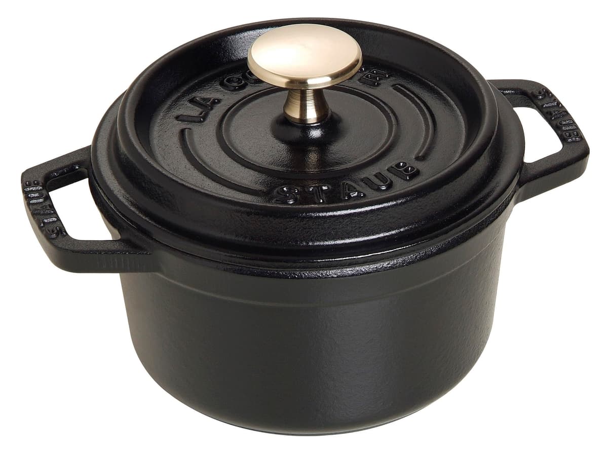 STAUB Cacerola/Cocotte de Hierro Fundido, 14 cm de Diámetro, 0,8 L, Negro