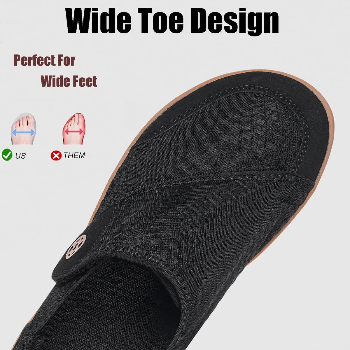 Diabetic Shoes for Women Men Extra Wide Breathable Lightweight Non-Slip Adjustable Comfortable Orthopedic Walking Sneakers Footwear Edema Arthritis Elderly Elderly — view 3