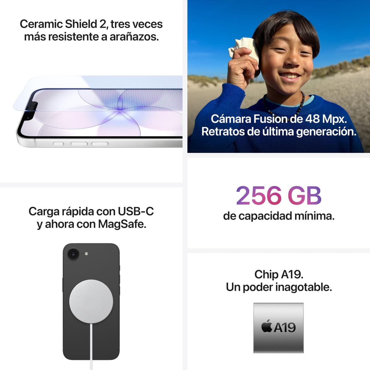 Apple iPhone 17e de 256 GB: Pantalla Super Retina XDR de 6,1 Pulgadas, Chip A19, autonomía para Todo el día, cámara Fusion de 48 Mpx; Rosa — view 4