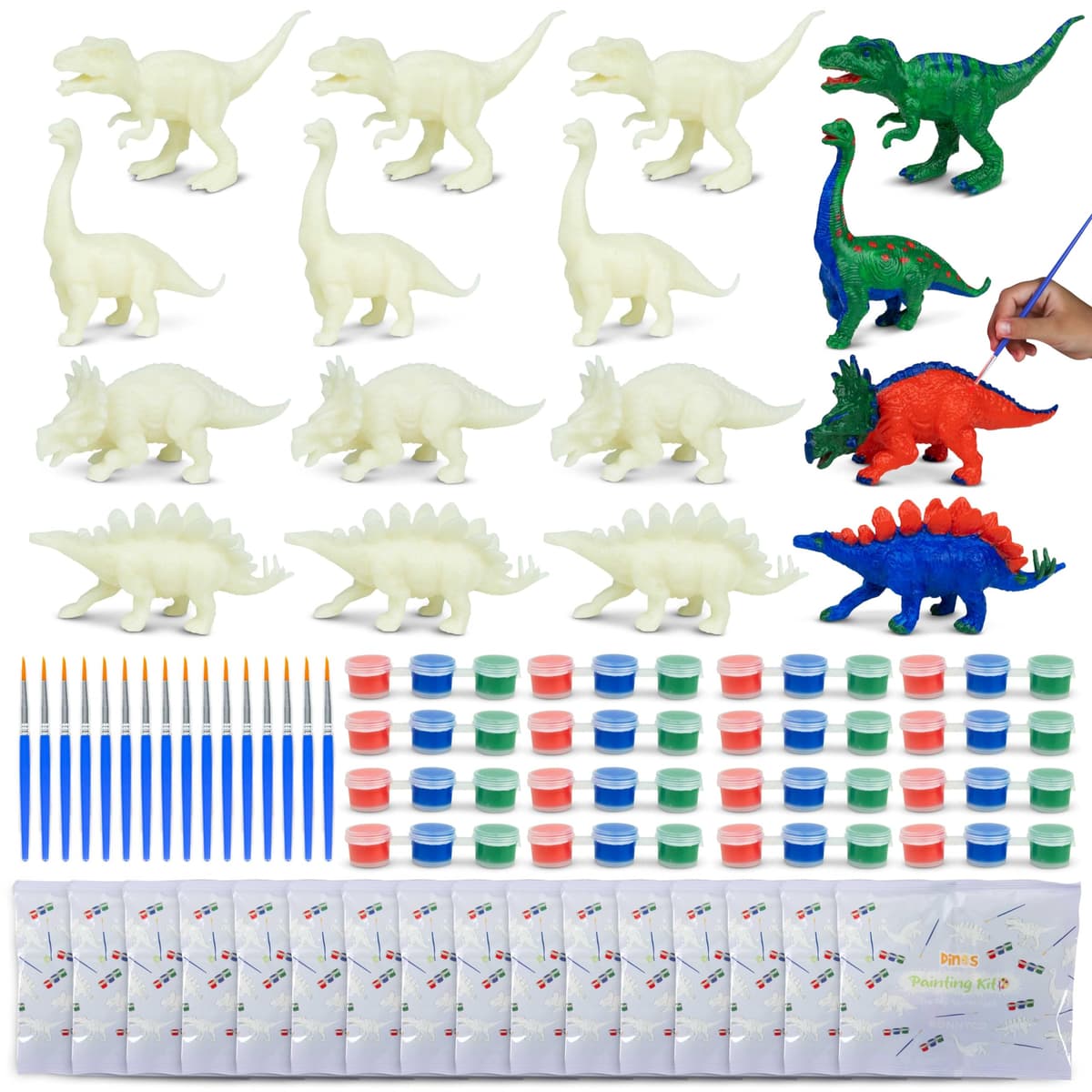 BONNYCO Unicornios para Niñas Figuras para Pintar Kit con 18 Unicornios. Set Manualidades Niñas, Juguetes con Brillo en la Oscuridad 3 4 5 6 7 8 9 10 Años. Regalos Niños en Cumpleaños y Navidad — view 12