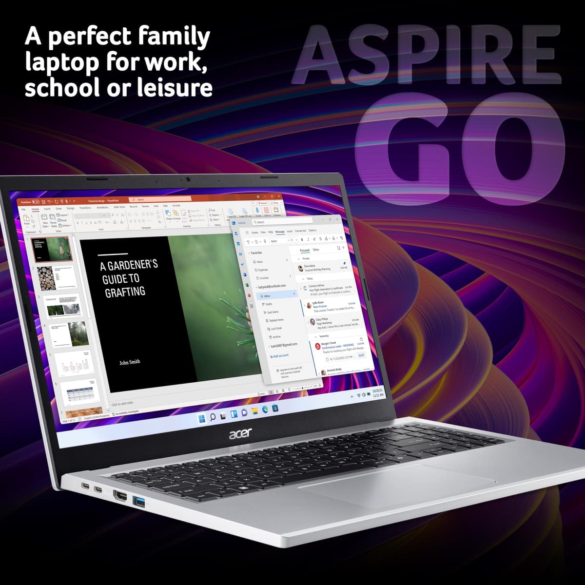 acer Aspire Go 15 AG15-32P Laptop - Intel N150, 8GB, 128GB UFS, Integrated Graphics, 15.6" Full HD, Windows 11, Silver — view 2