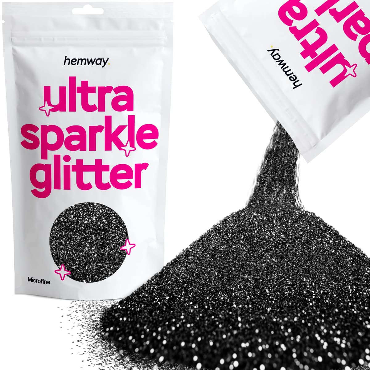 Hemway Ultra Sparkle Glitter Baby Pink Iridescent 100g Fine | Glitter for Arts & Craft, Makeup, Nail Art, Crafting, Card Making, Sparkle Decoration — view 152