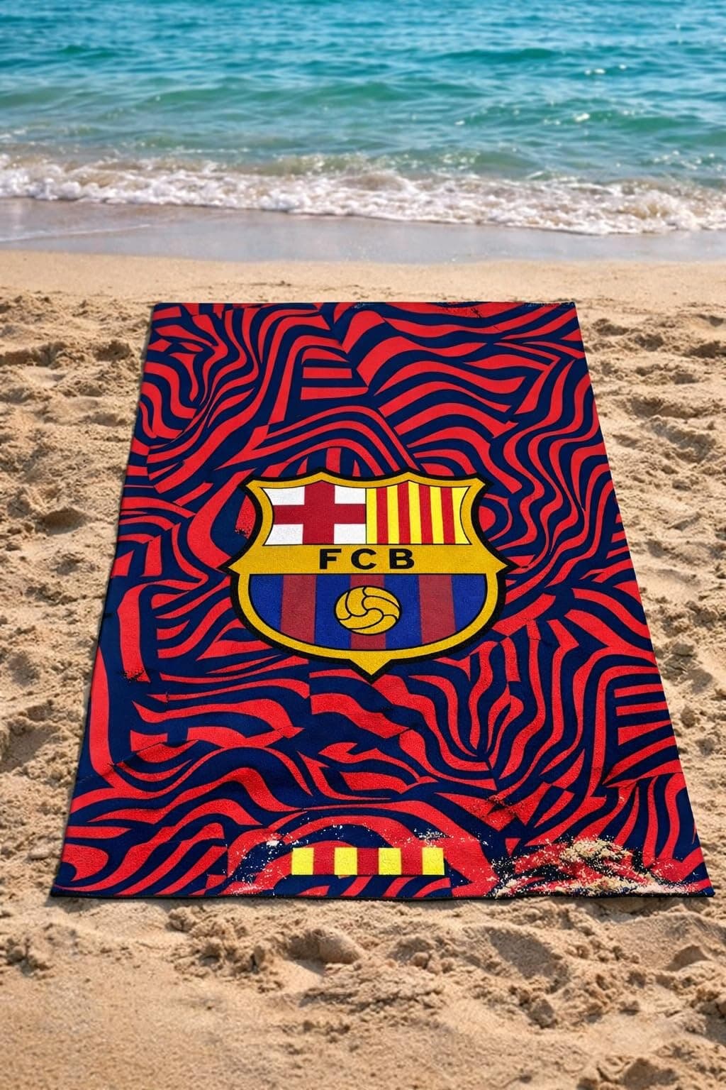 Barcelona FC Toallas de Playa, Microfibra, Azul y Grana, Diseño Lamine Yamal, Pedri y Escudo, 70 x 140 cm, 7 Diseños a Elegir (Escudo 625) — view 2