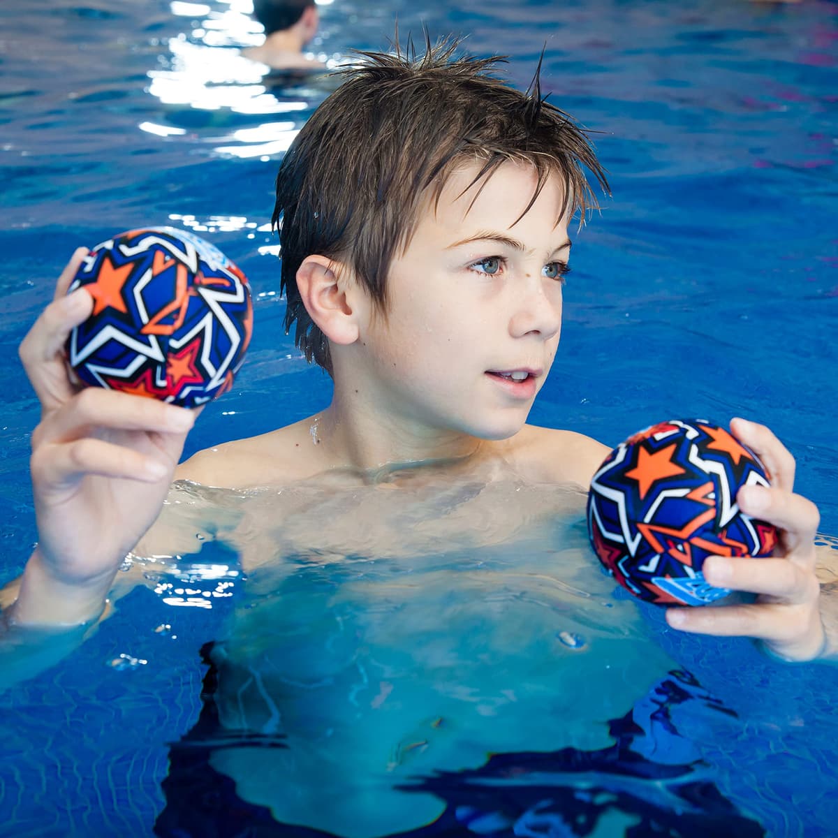 Zoggs Unisex Baby (Set of 2) Kids Water Friendly Neoprene Covered Splash Balls, Orange/Blue, Set 2 UK — view 4