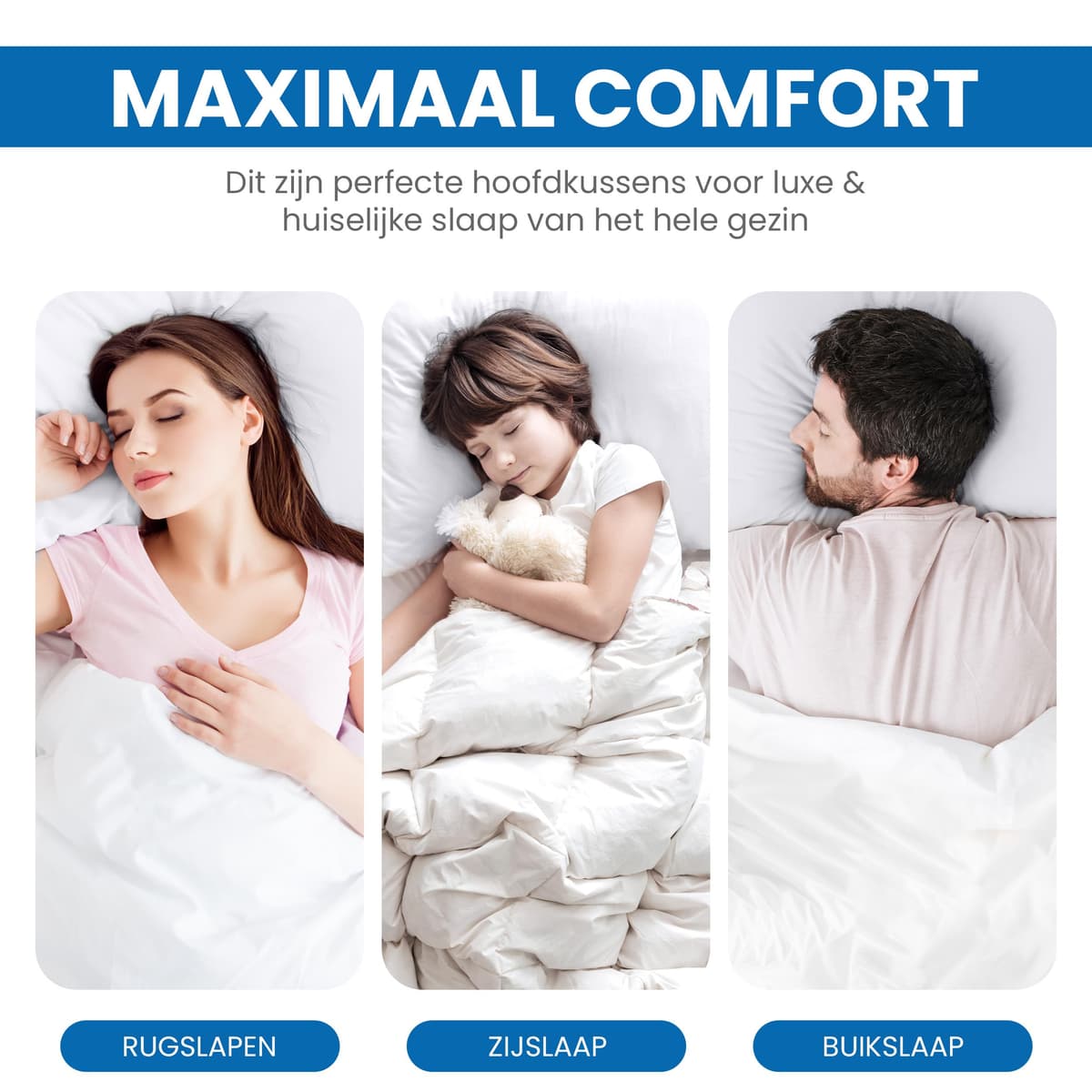 Utopia Bedding Almohadas (2 Unidades), 50 x 70 cm Almohadas de Primera, Fibra Hueca Virgen Siliconada, Almohadas Suave de Fácil Cuidado (Blanco) — view 6