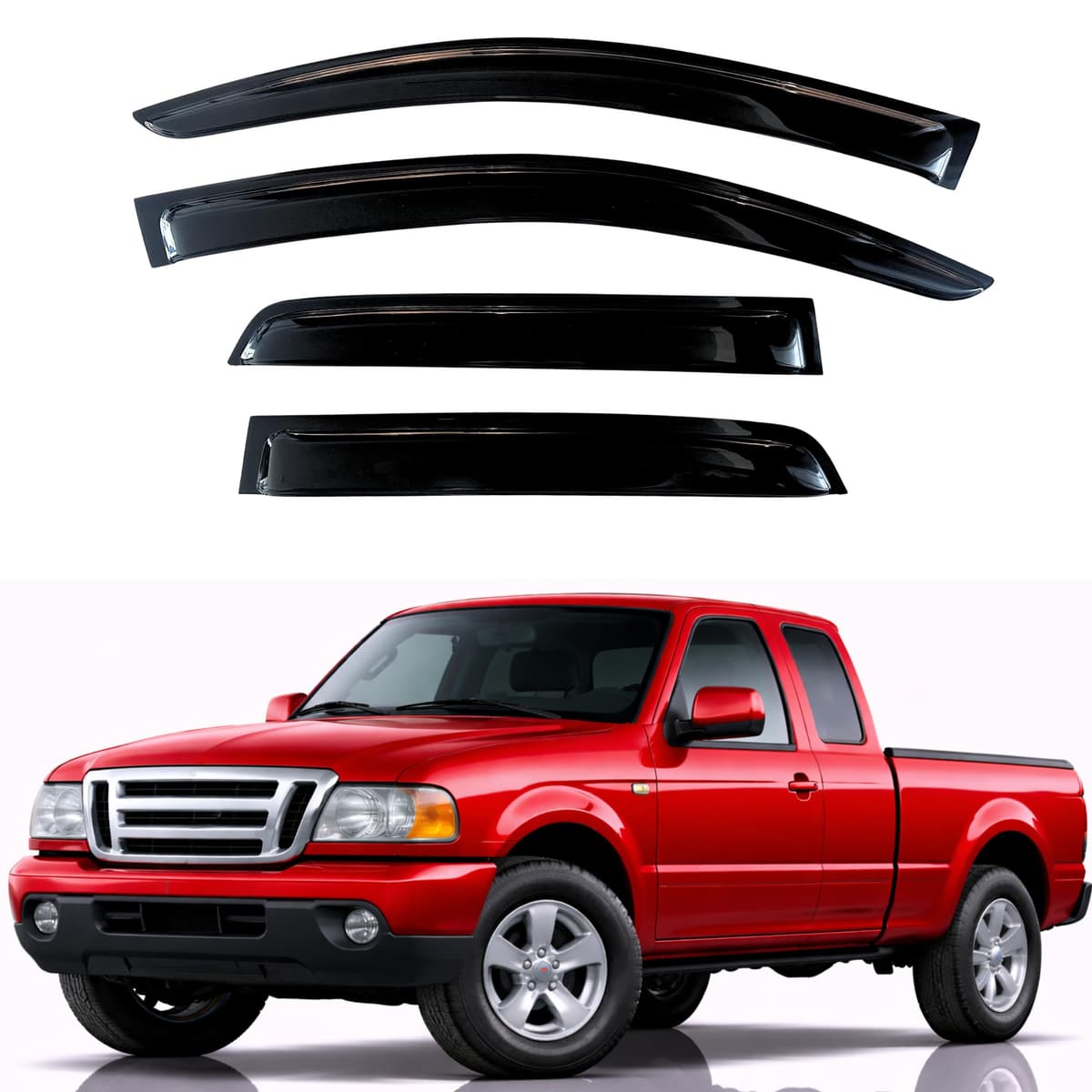KPY Rain Guards Fit for 2006-2013 Lexus IS250 IS350, Out-Channel Window Visors Vent Wind Deflectors 4PC, Car Accessories for 06-13 Lexus is Series — view 40