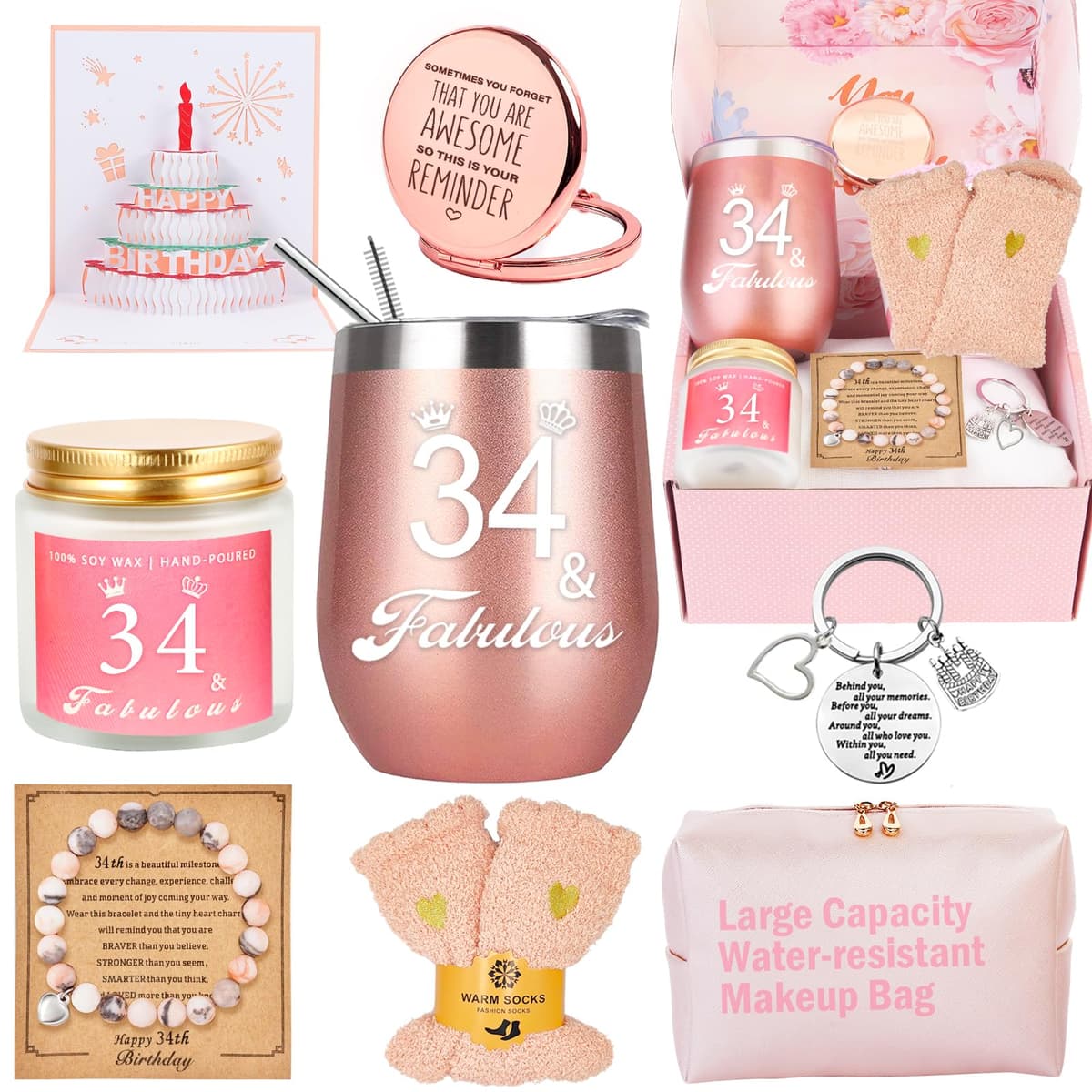 Awfrky Birthday Gifts for Women, Birthday Gift Box Set for Woman Best Friends Female Sister Mom Daughter Wife Her Girlfriend Coworker Bestie, Unique Gifts for Women — view 15