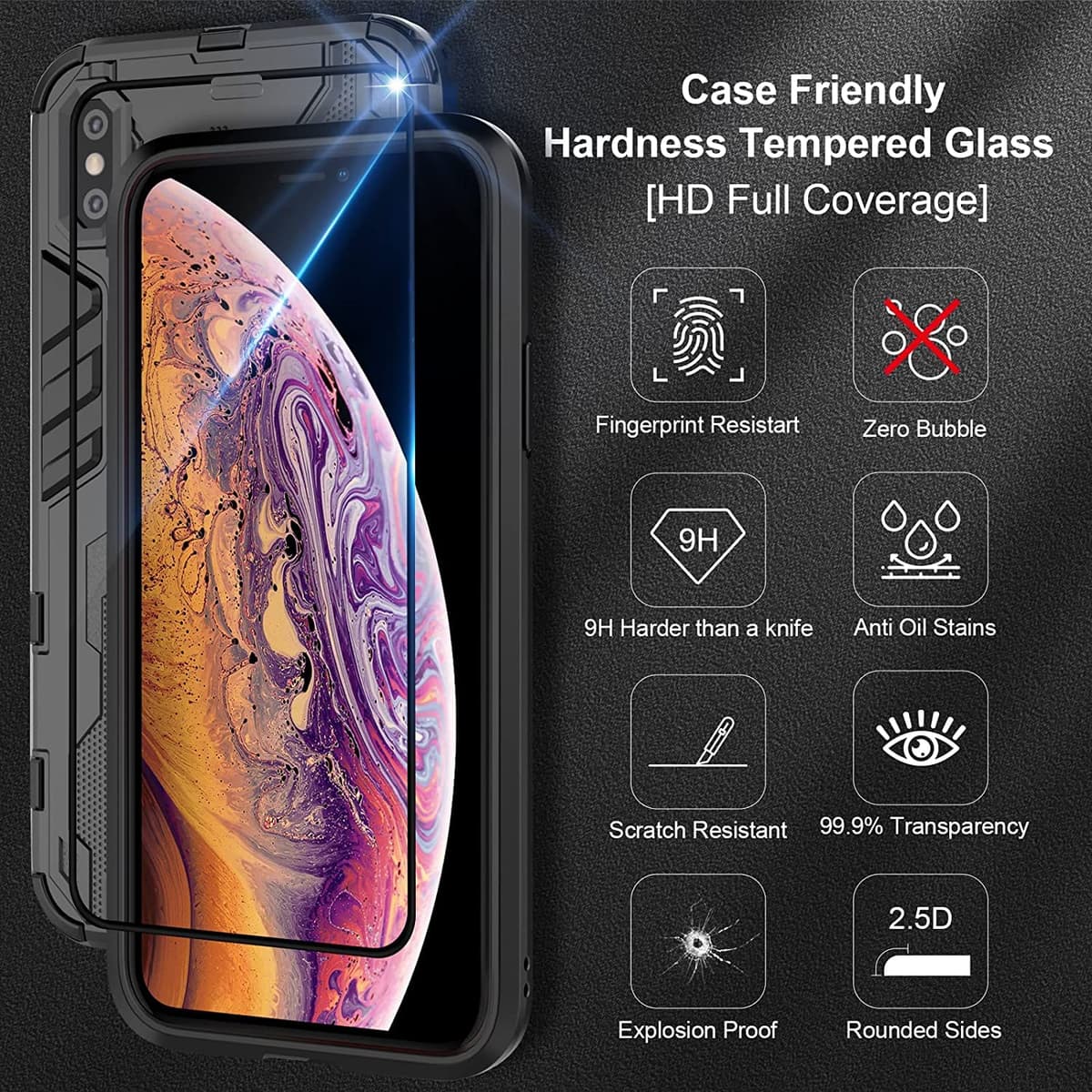 Funda para CMF Phone 2 Pro, Carcasa Antigolpes con Soporte anular metálico, Case Protectora de Grado Militar, Negro — view 611