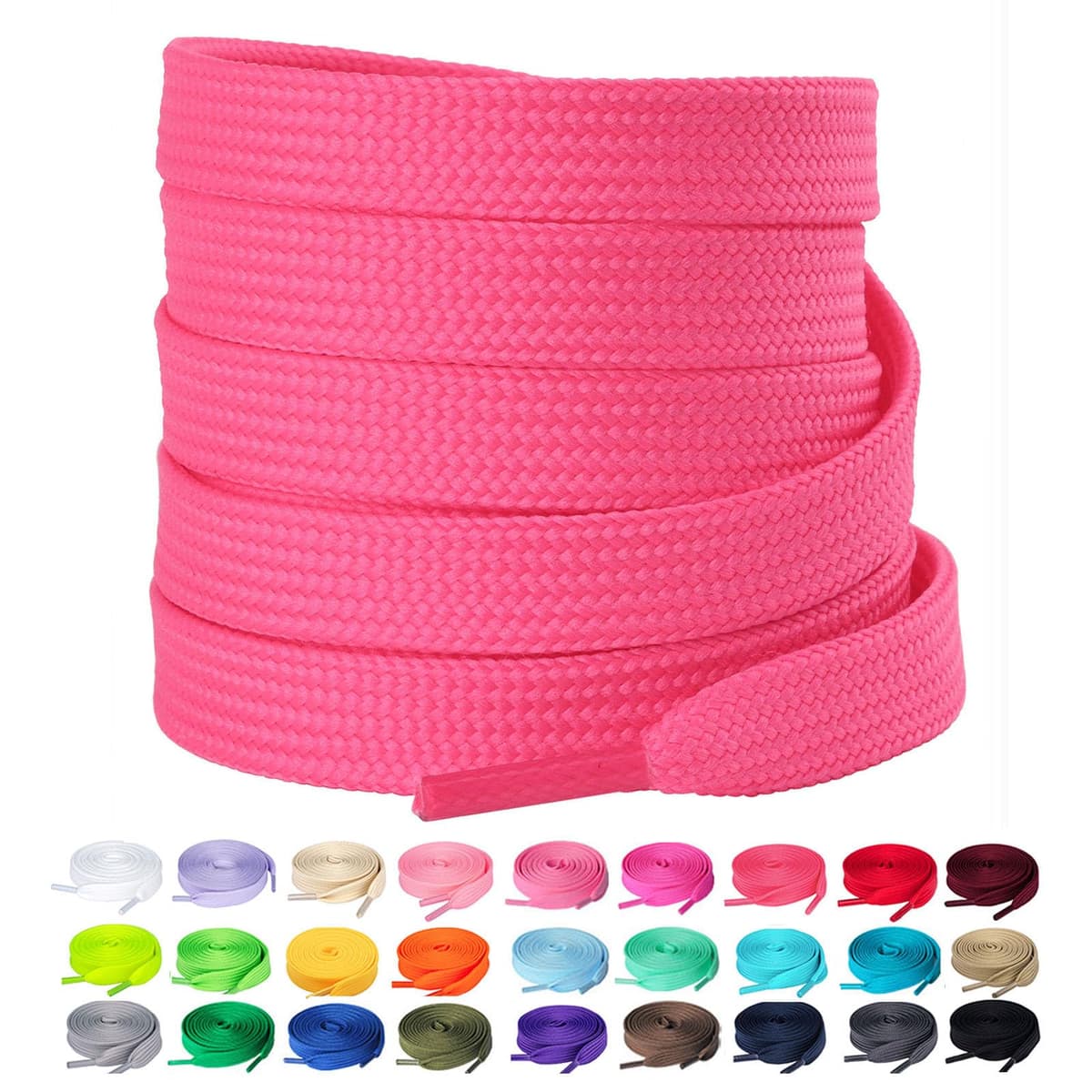 Olukssck - 2 Pares de Cordones Planos, Cordones duraderos de Repuesto de 10 mm de Calidad para Zapatos de Deporte, Zapatos de Ciudad — view 11