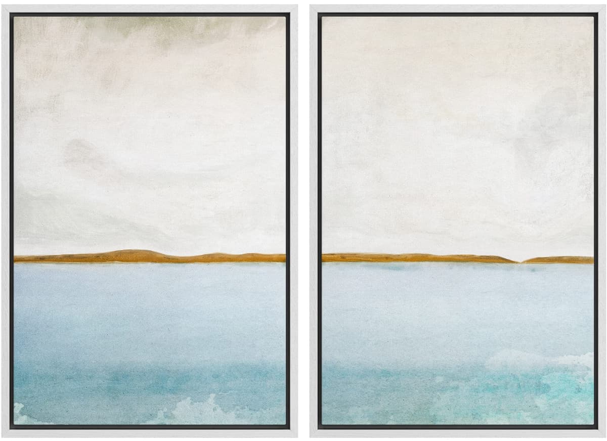 SIGNWIN Framed Canvas Print Wall Art Abstract Wave Pattern Modern Art Minimalist Neutral Decor for Living Room, Bedroom, Office - 16"x24"x2 Natural — view 30