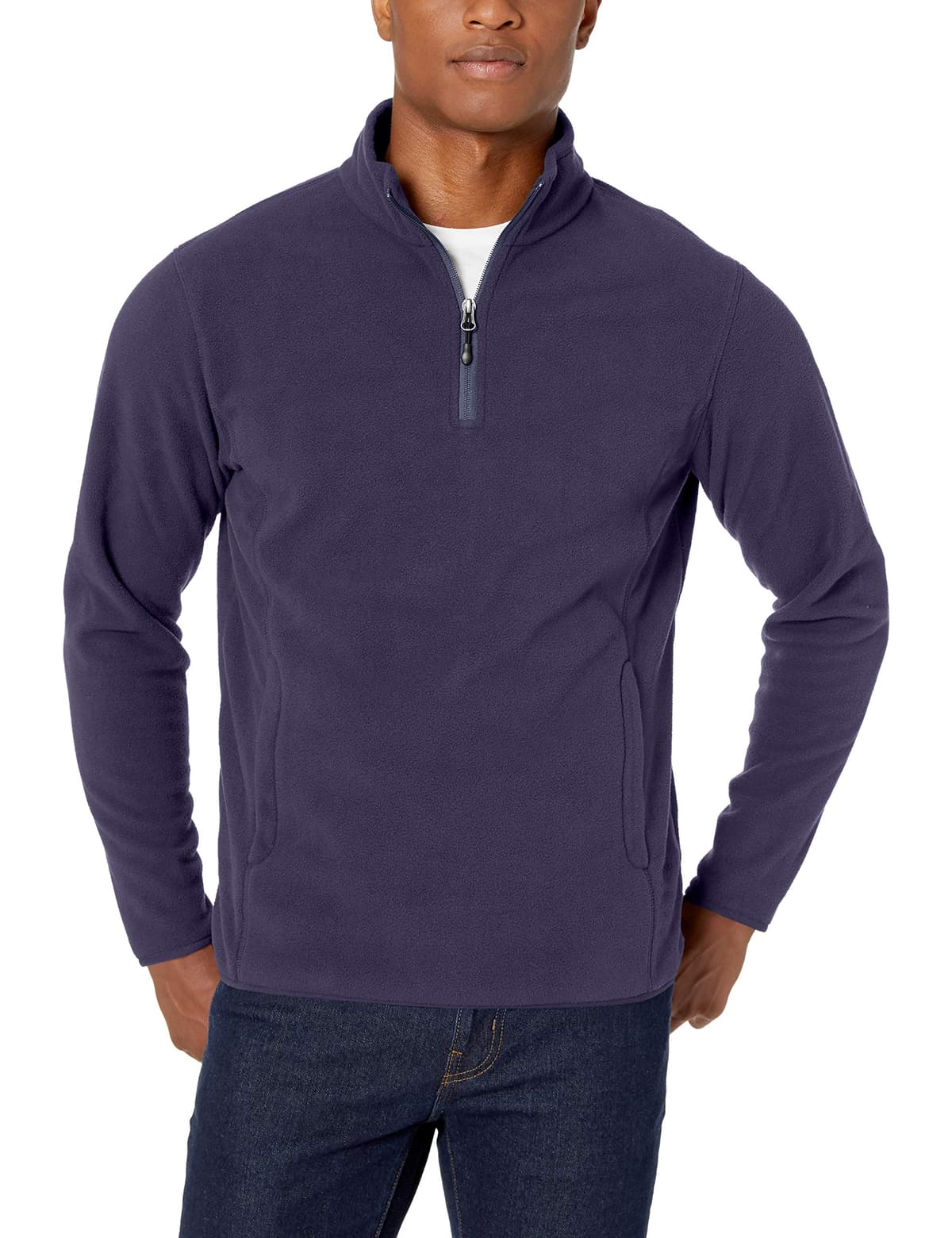 Amazon Essentials Hombre Chaqueta de Forro Polar con Cremallera de un Cuarto