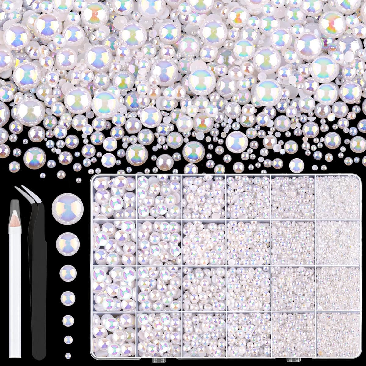 Resin Jelly Rhinestones for Crafting with B7000 Jewelry Glue, 2 Boxes Gold Flatback Crystals with 2Pcs 10ml Glue, Bedazzling Non Hotfix Gems for DIY Tumblers Clothing Shoes Manicure — view 46