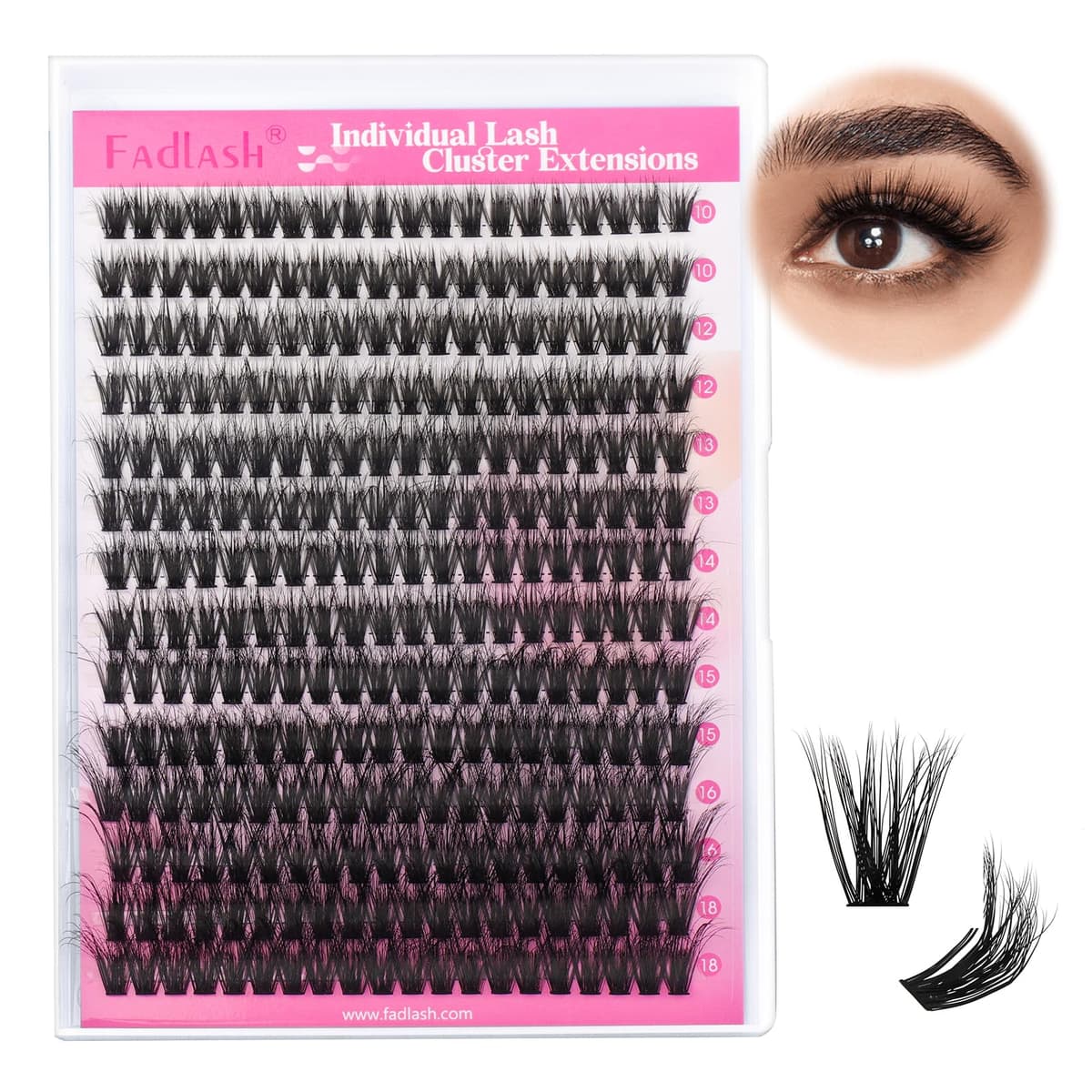 FADLASH Lash 120pcs 0.07mm D Curl 8-16mm 40D Mixed Trays Customizable DIY Eyelash Extensions for Beginners — view 30