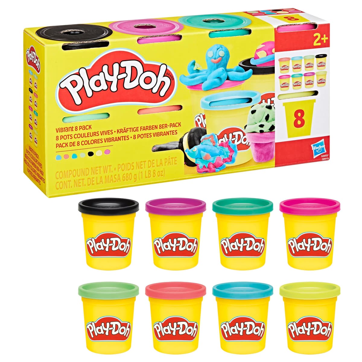 Play-Doh Pack de 4 Colores clásicos, Botes de 85 Gramos — view 6
