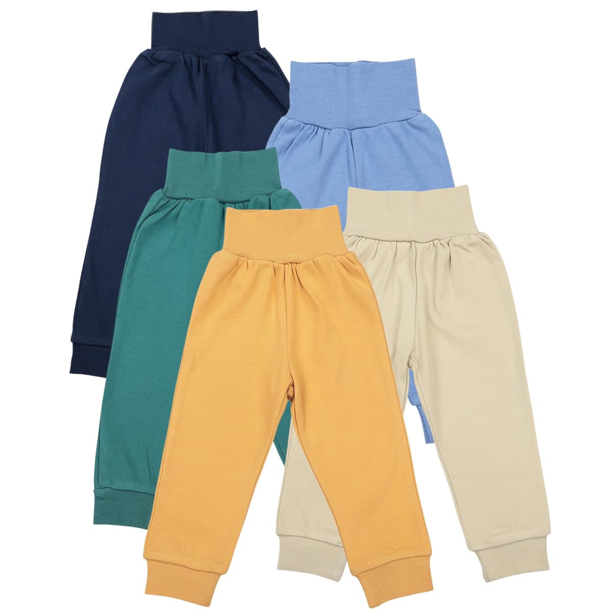 TupTam Pantalones Bebé 5 Unidades – Pantalón Algodón Suave para Bebé Niño y Niña, Certificación Oeko-Tex
