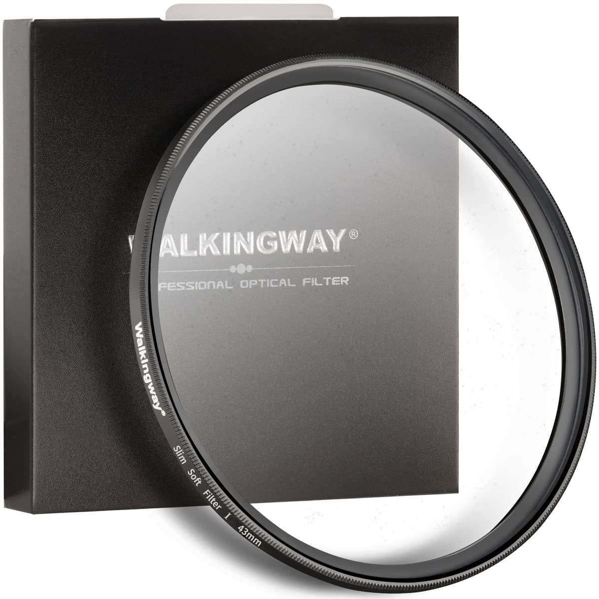 Walking Way 43mm White Pro Mist Diffusion Lens Filter Soft 1, Dreamy Fog & Soft Glow Effect Filter For Video/Vlog/Portrait, HD Glass, Scratch-Resistant, Ultra-Slim Frame, No Vignetting