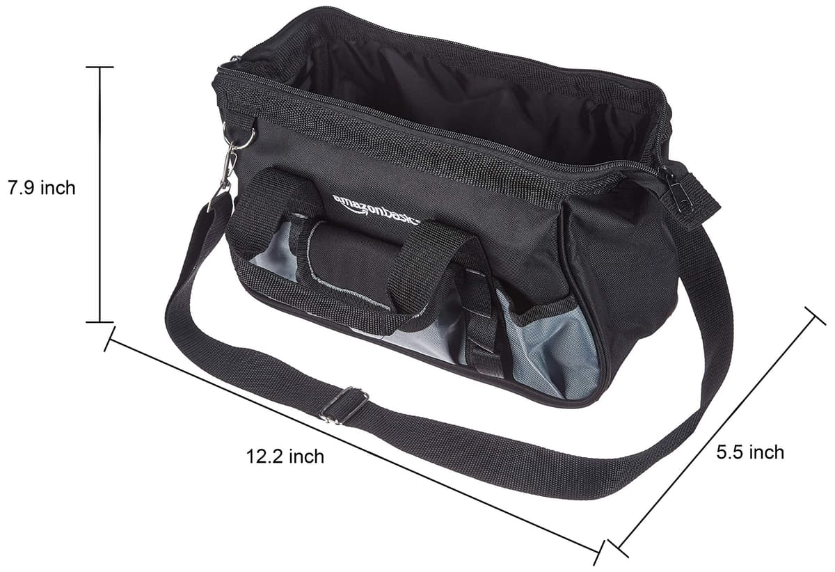 Amazon Basics Bolsa de herramientas, 30.5 cm, Negro — view 4