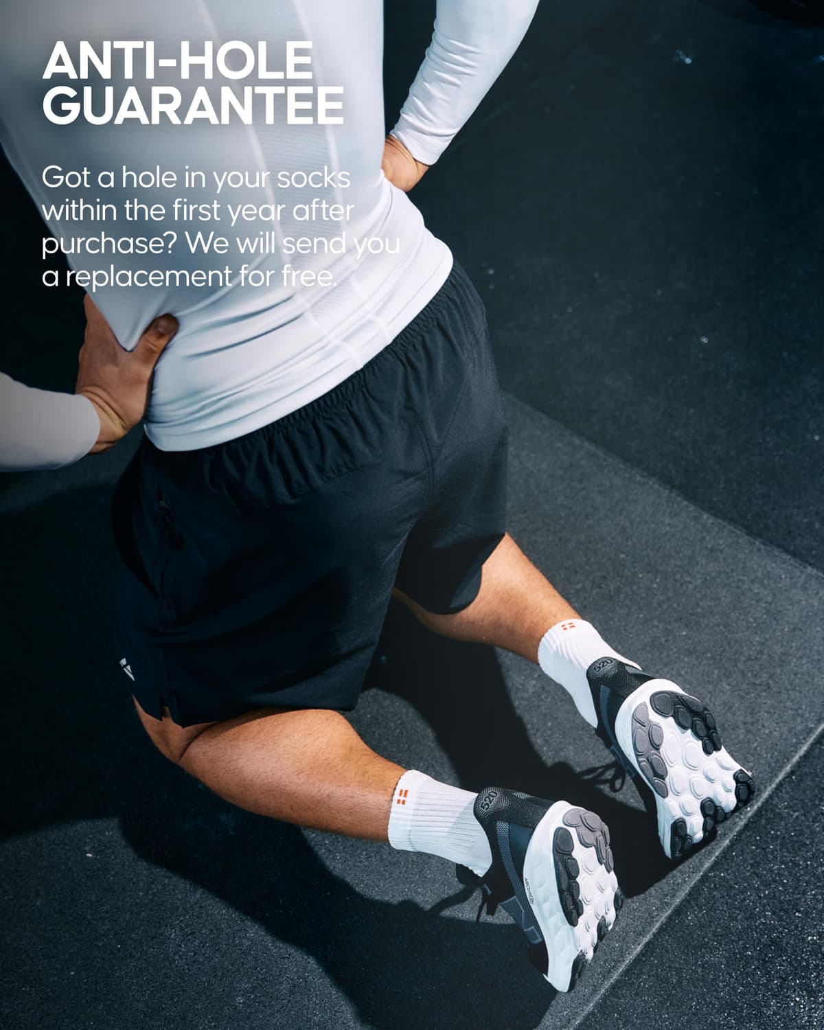 DANISH ENDURANCE Cushioned Running Socks for Long Distances, Anti-Blister & Sweat Wicking, Quarter Length, for Men & Women, Unisex, 3 or 5 Pack — view 4