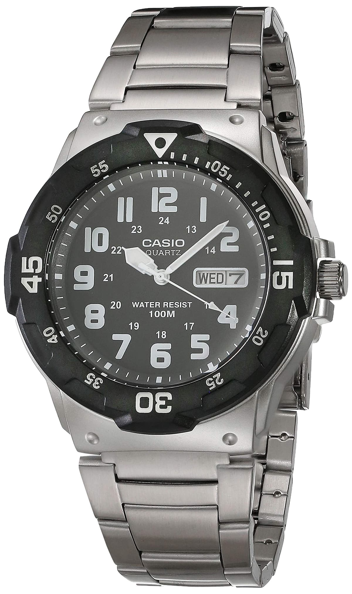 Casio Men's Quartz Day-Date Indicator Black Resin Dive Watch (Model: MRW200H-1BV) — view 4