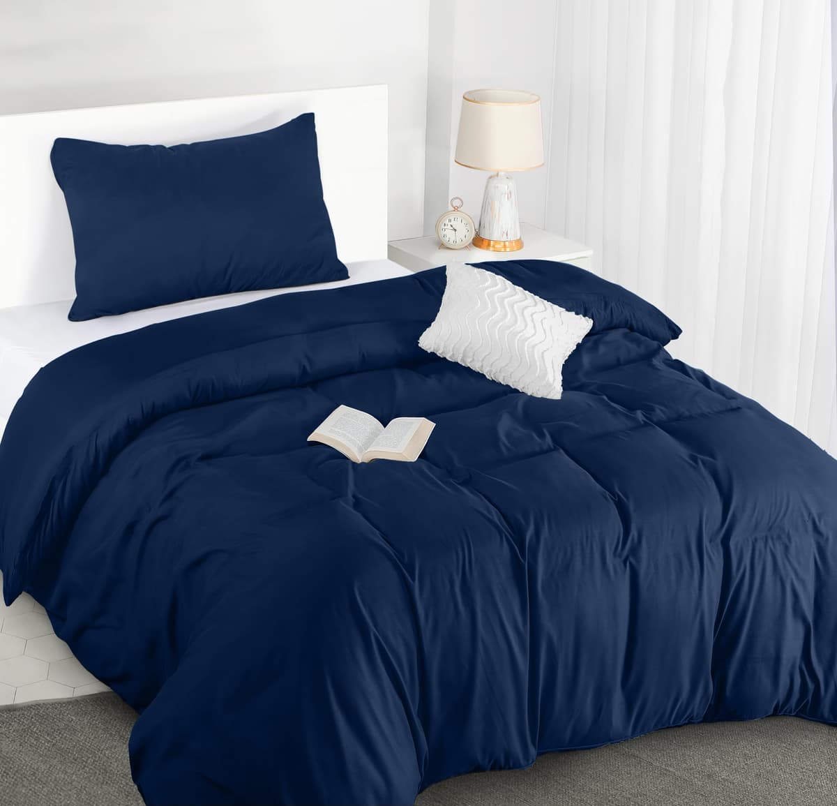 Utopia Bedding Duvet Cover Double - Soft Microfibre Polyester - Bedding Quilt Cover Set, with Pillow cases (Grey) — view 122