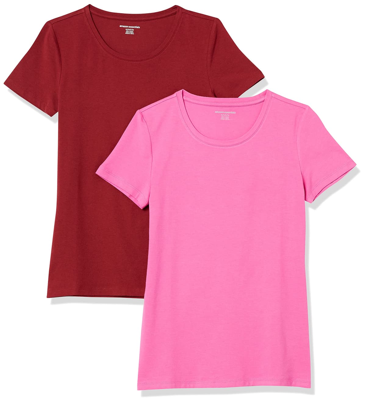 Amazon Essentials Camiseta de Manga Corta y Corte Estándar (Opciones de Cuello Redondo y Cuello en V) Mujer, Paquetes Múltiples — view 28