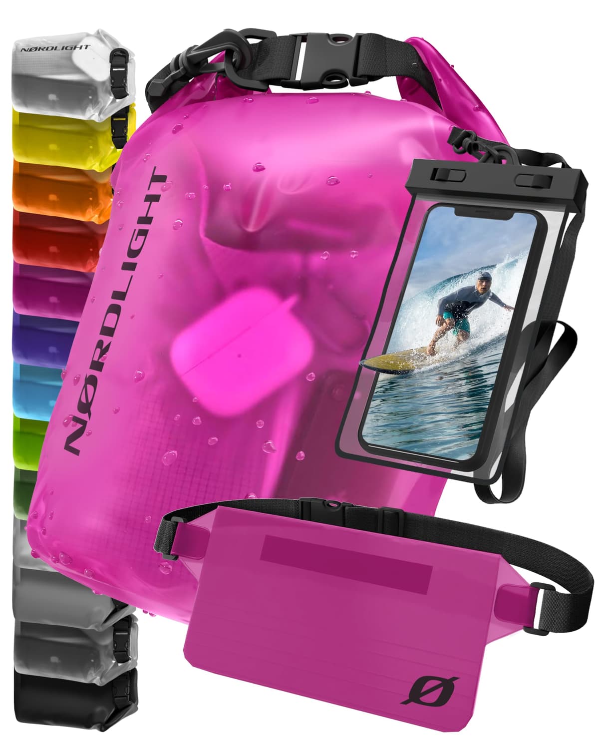 Nordlight Mochila Impermeable Roll Top 25L - Hybrid 25" | Bolsa Seca Con Compartimento Para Portátil De 15 Pulgadas, Bolsillos Exteriores E Interiores, Sistema De Transporte Acolchado