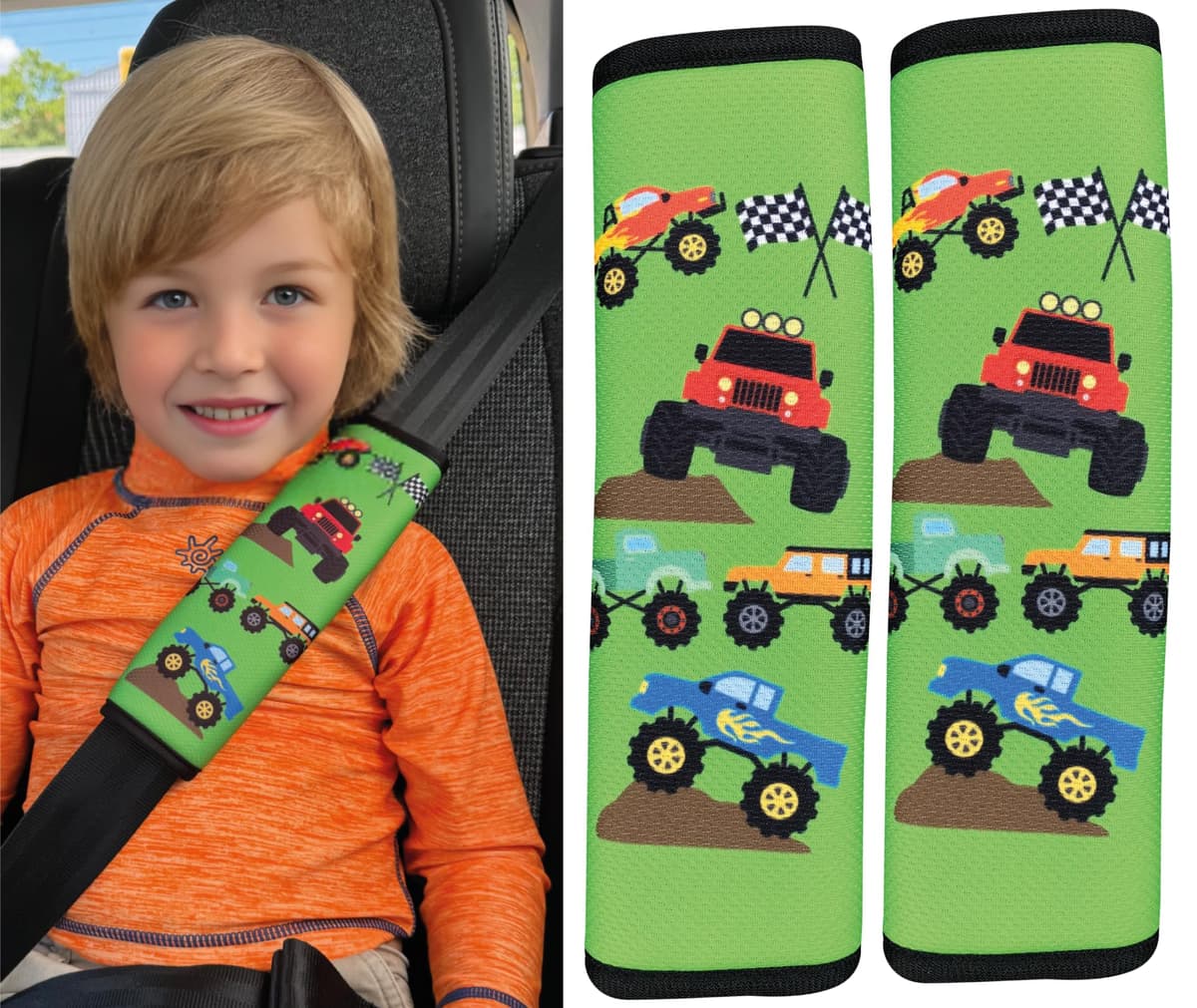 HECKBO 1x Kids Car Seat Belt Pads Seat Belt Protectors - Cars - Seat Belt Pads for Kids and Babies- Ideal for any Seat Belt Car Booster Seat Kids Bicycle — view 8