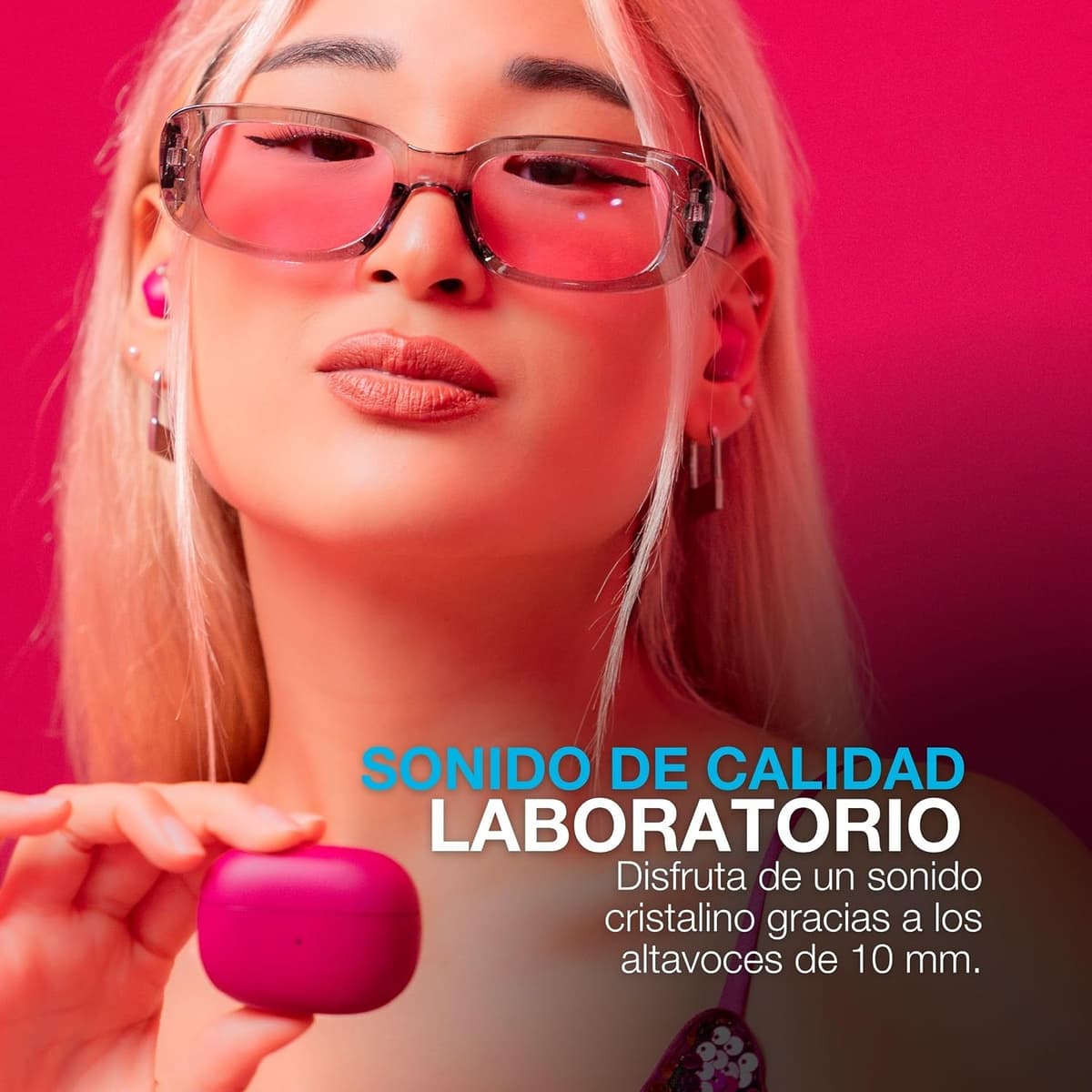 JLab Go Pop ANC Auriculares Bluetooth ANC, 24+ h de autonomía, IP55 Resistentes al Sudor, micrófono, Llamadas claras y conexión multipunto, Negro — view 3