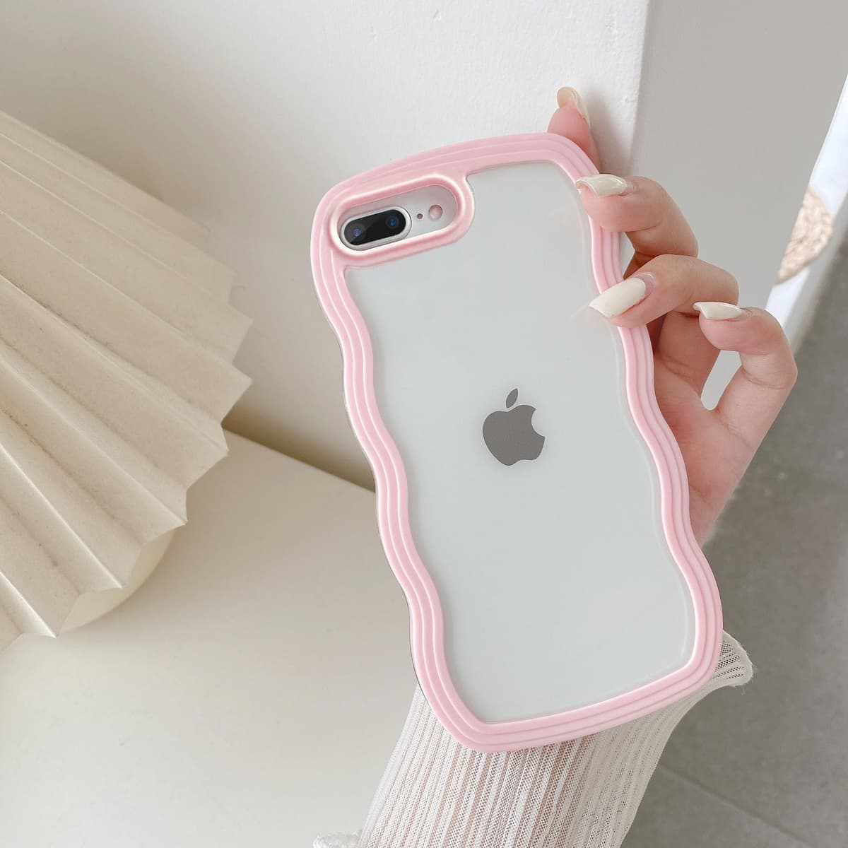 QLTYPRI Compatible with iPhone 11 Case, Cute Curly Wave Frame Clear Case for Girls Women, Transparent Soft Silicone TPU Bumper Shockproof Protective Phone Cover for iPhone 11 - Purple — view 61