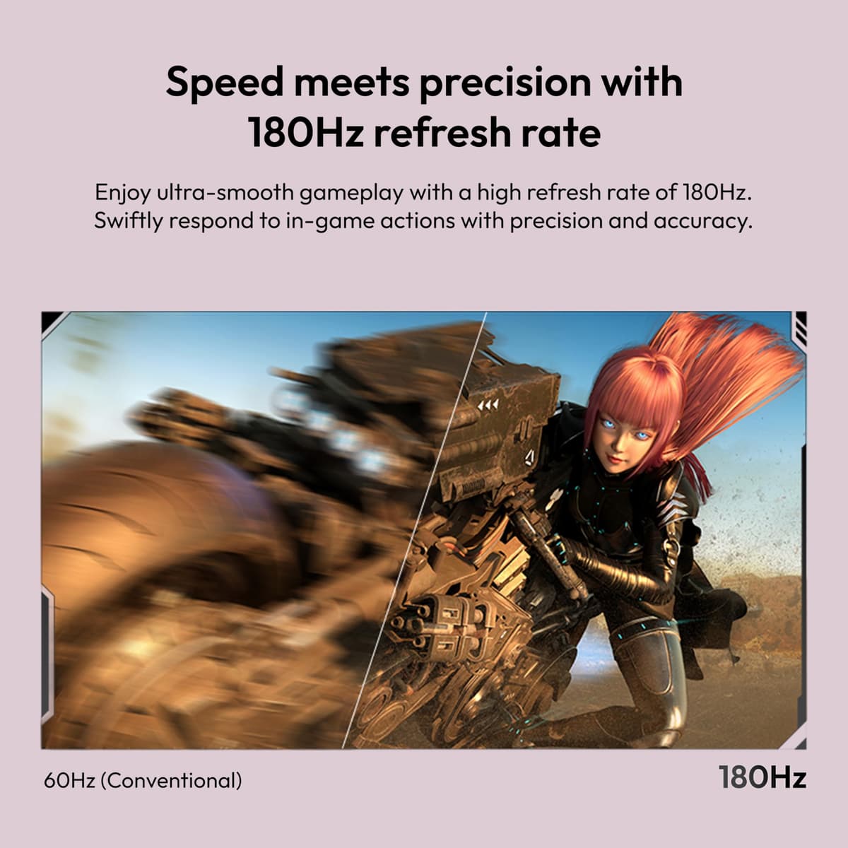 Pixio PX278 Wave Pink 27 inch 180Hz Refresh Rate Quad HD 1440p Resolution AMD FreeSync Fast IPS Panel 1ms GTG Response Time Built-in Speakers Gaming Monitor — view 3