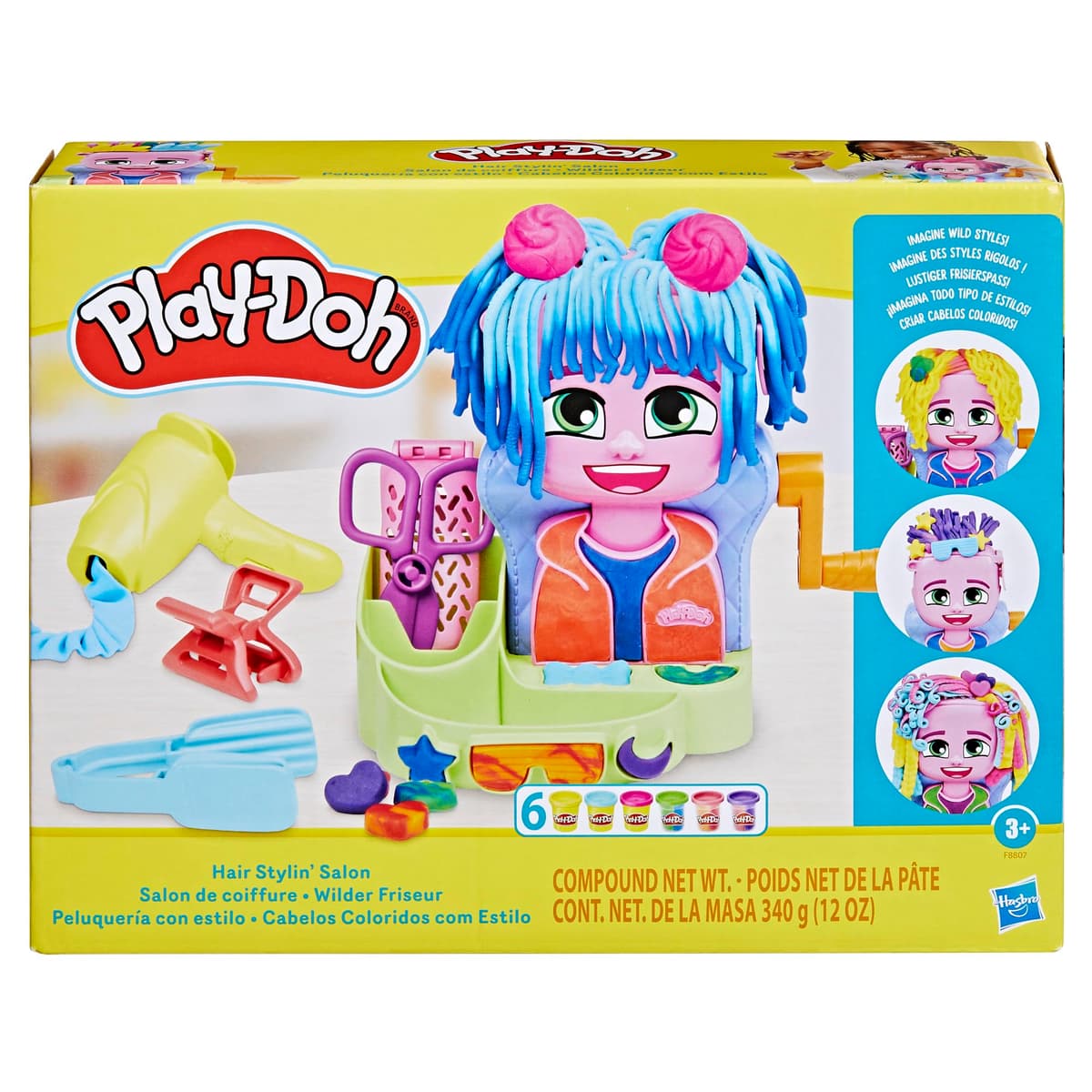 Play-Doh Hasbro Peluquería, Manualidades para Niñas y Niños a Partir de 3 Años, Set con Herramientas y 6 Botes de Plastilina de Colores, Regalo Creativo — view 2