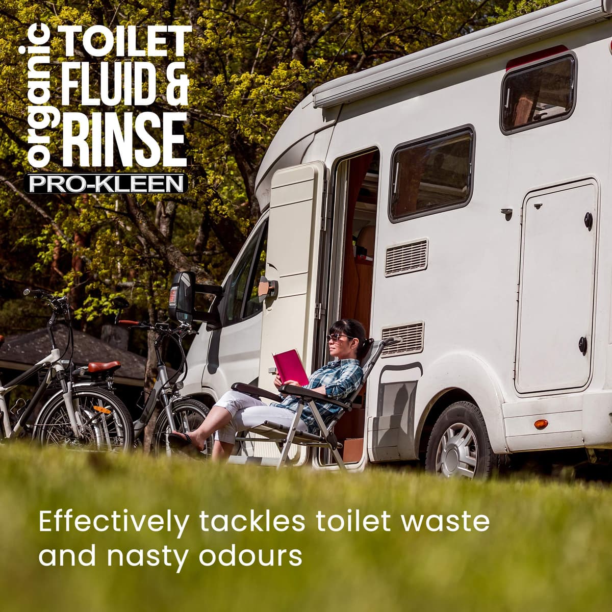 Pro-Kleen Organic Caravan Toilet Chemical Fluid Rinse Green Solution Cleaner 2L for Caravan and Motorhomes - Eco-Friendly, Formaldehyde Free - 2 Litres — view 3
