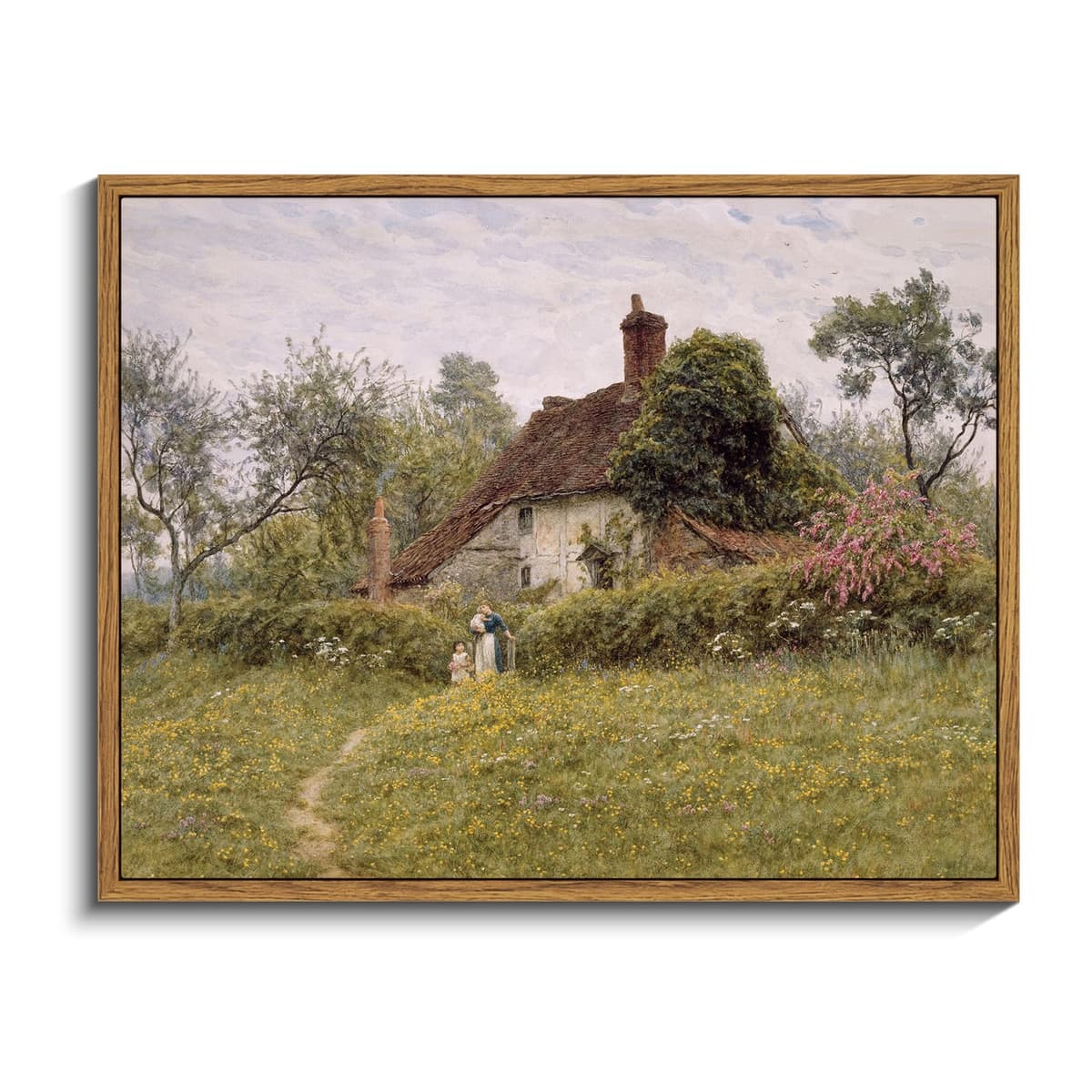 InSimSea Framed Canvas Wall Art, Meadow with Flowers Painting, Landscape for Living Room, Bedroom, Home, Bathroom Decor, 8x10 — view 51