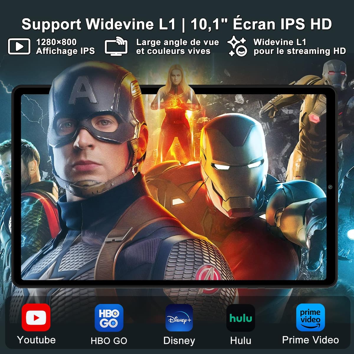 SKYEGG Tablet 10 Pulgadas Android 15 con Gemini AI, 30 GB RAM + Ampliable 2 TB ROM, Octa-Core, Widevine L1, WiFi 5G, Cámara 8 MP + 5 MP, Batería 6000 mAh, con Teclado, Ratón y Funda – Negro Grafito — view 5