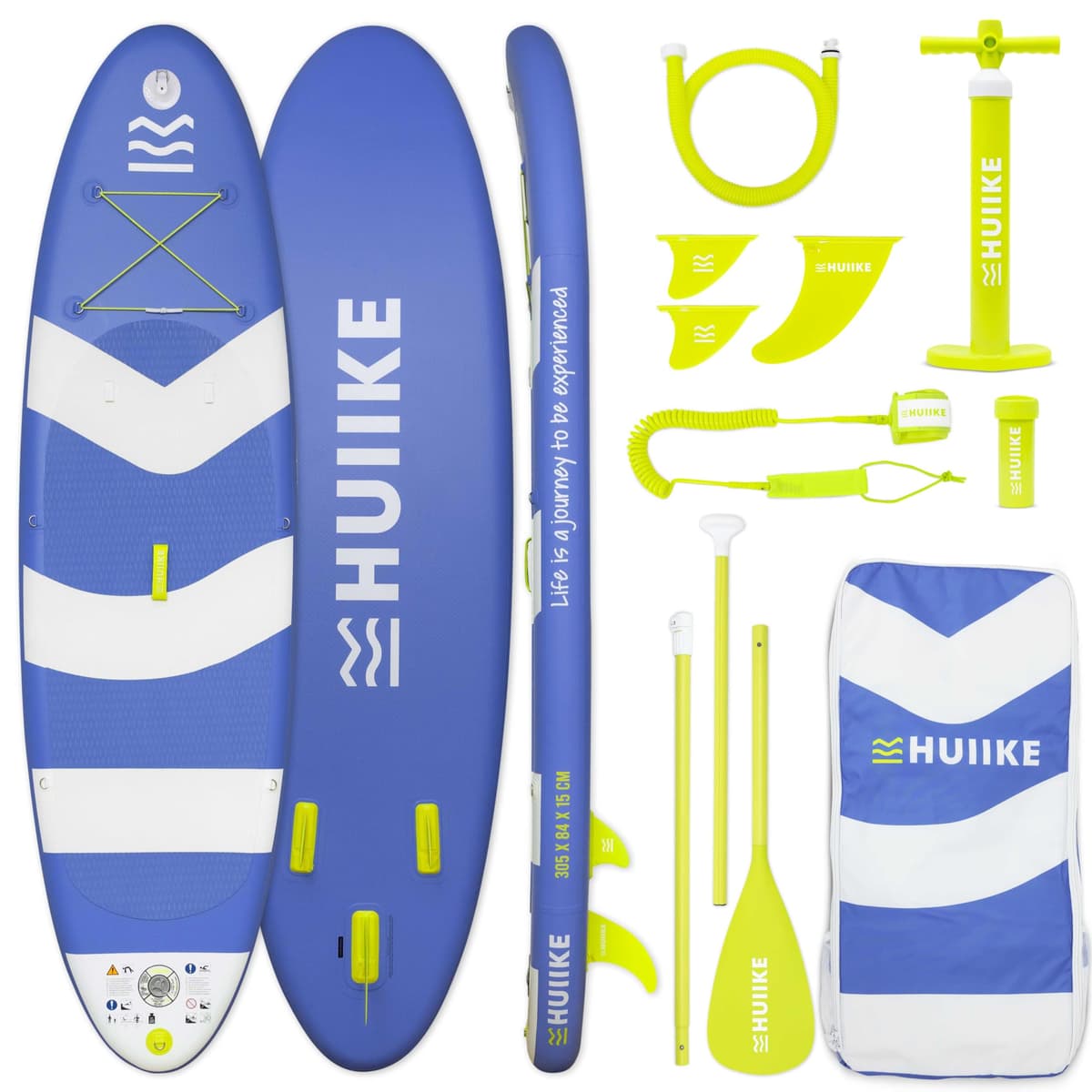 HUIIKE Tabla Paddle Surf Hinchable con Accesorios Incluidos, Remo, Quillas, Inflador. Stand Up Paddle Board Gran Estabilidad y Resistencia. 305 x 84 x 15 cm, Soporta hasta 130 kg — view 15
