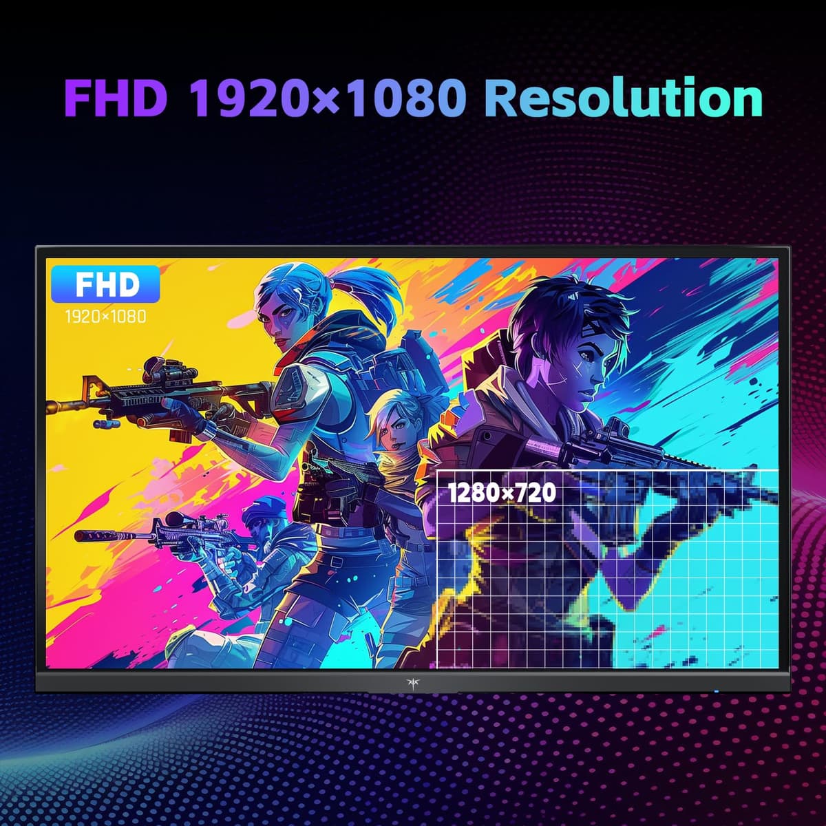 KTC Gaming Monitor, FHD@144Hz 120Hz Monitor with IPS Panel, Hardware Anti-Blue Light, 95% DCI-P3, 99% sRGB, ΔE＜2, 300 cd/㎡, 5ms MPRT, 1500:1, Flicker Free and Adaptive Sync for Working and Gaming — view 3