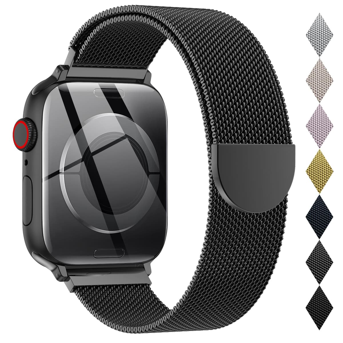 Original Milanese Loop Compatible with Apple Watch Straps 38mm 40mm 41mm 42mm 44mm 45mm 46mm 49mm Women & Men, Magnetic Clasp Adjustable Metal Bands for iWatch Series 11 10 9 8 7 6 5 4 2,Ultra 3,SE 3 — view 18