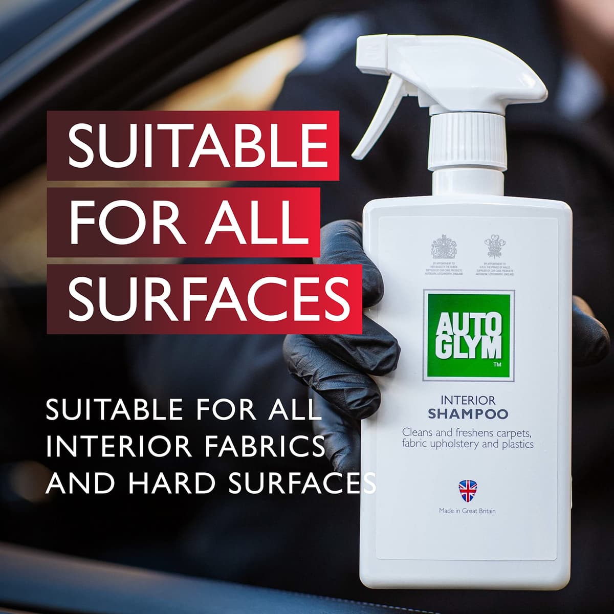 Autoglym Interior Shampoo, 500ml - Car Interior Shampoo That Cleans and Freshens Carpets, Fabrics, Upholstery and Plastics — view 2