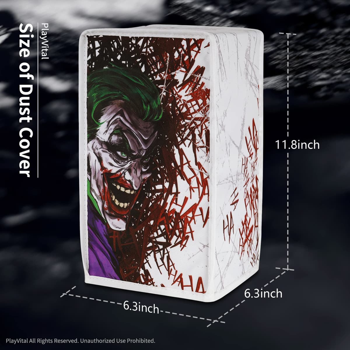PlayVital Funda Vertical Antipolvo para Xbox Series X - Cubierta Protectora Resistente al Agua con Forro Suave y Acceso Fácil a Puertos, Accesorio Compatible con Xbox Series X Consola (Clown Hahaha) — view 5