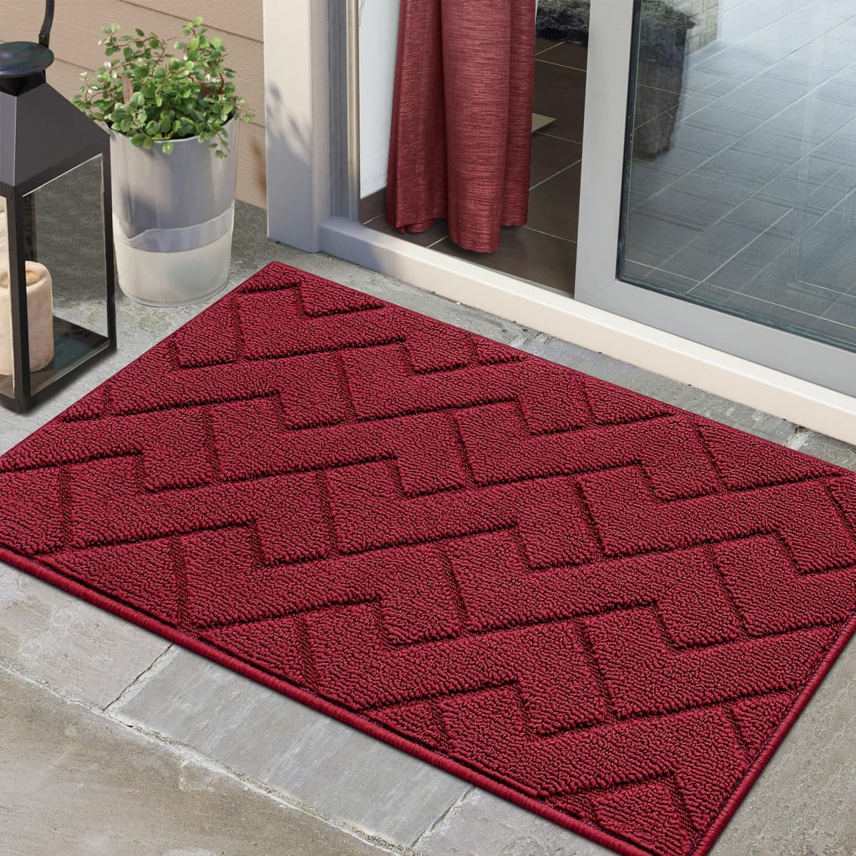Biscpro Door Mats Indoor,Dirt Trapper Mat Absorbent Non-Slip Low Profile Doormat for Entrance,Inside, Kitchen,Front Door Mat Washable for Pets and Dogs— 50x80cm,Grey — view 61