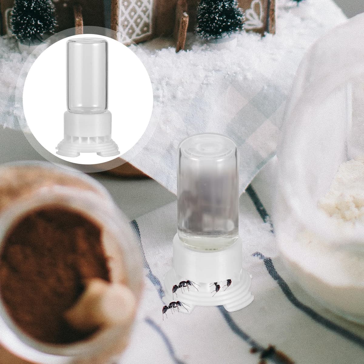 HEMOTON Bebedero para Hormigas 2 Piezas 5 Ml Plástico y Acrílico Transparente Taza Pequeña para Nido Comedero Agua Portátil para Cuidado y Alimentación de Colonias en Terrarios — view 5