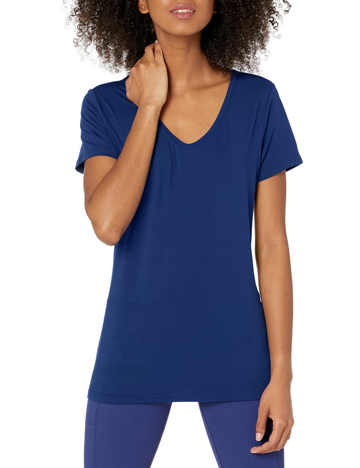 Amazon Essentials Mujer Camiseta Elástica de Secado Rápido, Manga Corta y Cuello en V (Hay Tallas Grandes) — view 2