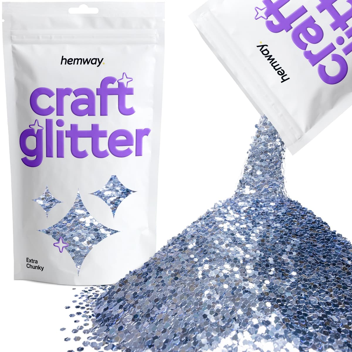 Hemway - Purpurina para manualidades, vasos, resina, epoxi, uñas, cera, álbumes de recortes, cristal, decoración de escuelas: dorado holográfico, gruesa (0,6 mm), 100 g — view 66