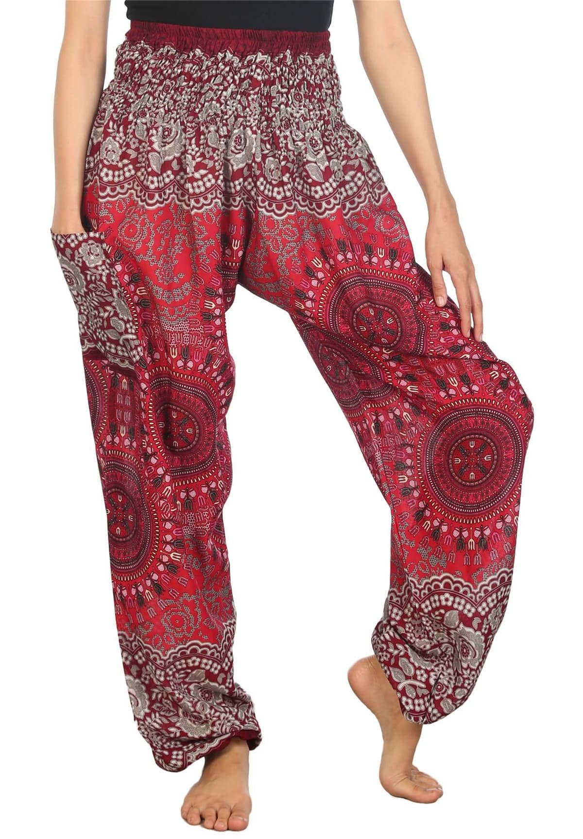 Lofbaz Harem Pants for Women Yoga Boho Hippie Clothing Womens Palazzo Bohemian Pajama Trousers Beach Indian Gypsy Genie Clothes — view 78